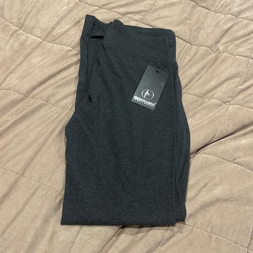 90 Degree By Reflex Charcoal Black High-Rise Leggings